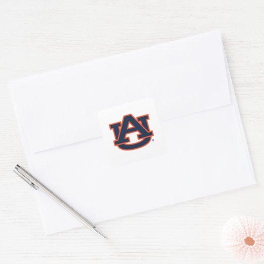 Auburn University Auburn UA Logo Vierkante Sticker (Envelop)