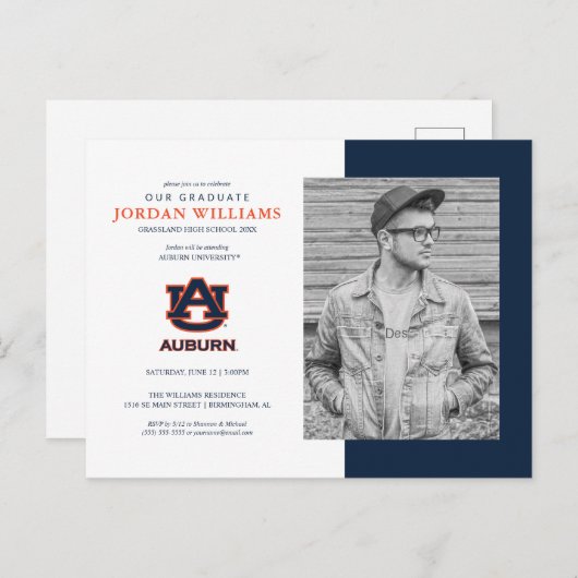 Auburn University | Future Auburn Afstudeerder Aankondigingskaart (Voorkant / Achterkant)