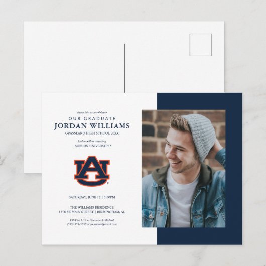 Auburn University | Future Auburn Afstudeerder Aankondigingskaart (Voorkant / Achterkant)