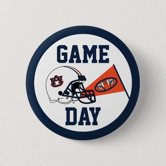 Auburn University Game Day Ronde Button 5,7 Cm (Voorkant)