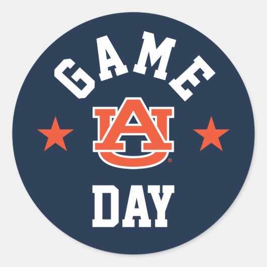 Auburn University Game Day Ronde Sticker (Voorkant)
