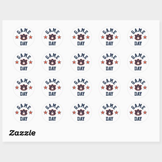 Auburn University Game Day Ronde Sticker (Vel)