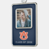 Auburn University | Vakantie Verzilverd Omlijst Ornament (Links)
