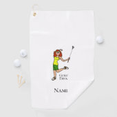 Auburn Vrouw Golf Diva Golfhanddoek (Insitu)