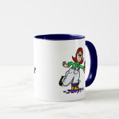 Auburn Vrouw Painter Name Mok (Voorkant rechts)