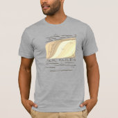 AUC Regels, vis - sepia, aangepaste tekst, licht T-shirt (Voorkant)