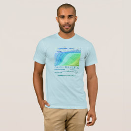 AUC Rules, fish - green, custom text, light T-shirt
