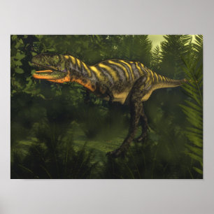 Aucasaurus dinosaur - 3D rendering Poster