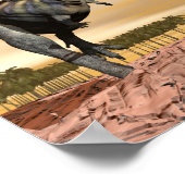 Aucasaurus dinosaurus gevecht - 3D rendering Poster (Hoek)