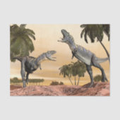 Aucasaurus dinosaurus gevecht - 3D rendering Tissuepapier (Voorkant)