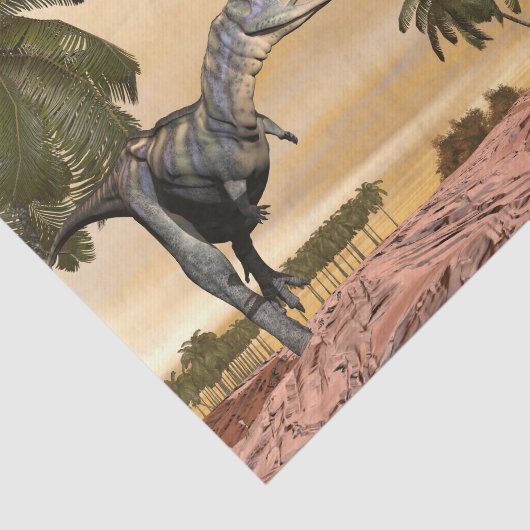 Aucasaurus dinosaurus gevecht - 3D rendering Tissuepapier (Detail)