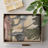 Aucasaurus dinosaurus gevecht - 3D rendering Tissuepapier (Geschenk)