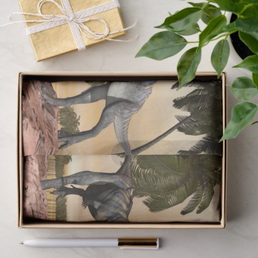 Aucasaurus dinosaurus gevecht - 3D rendering Tissuepapier (Geschenk)