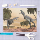 Aucasaurus dinosaurus gevecht - 3D rendering Tissuepapier (Craft)