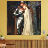 Aucassin en Nicolette Middeleeuws schilderij van M Canvas Afdruk (Insitu (Woonkamer))