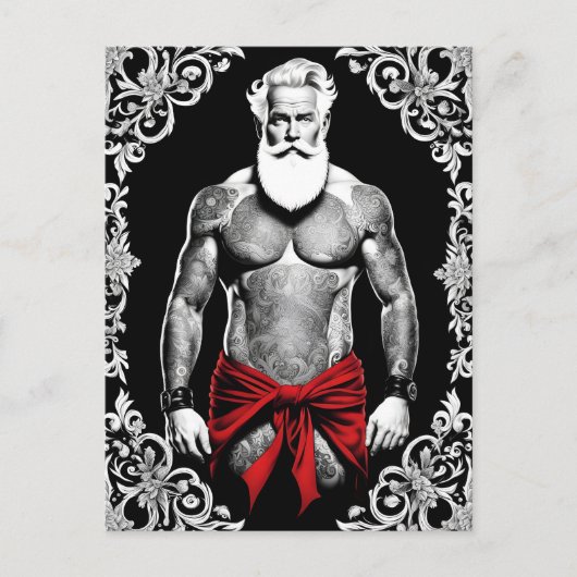 Auch der Weihnachtsmann wünscht ein frohes Fest l Briefkaart (Voorkant)