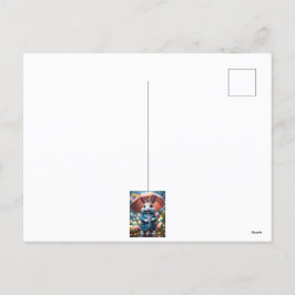 Auch im Regen werden Ostereier versteckt Feestdagenkaart