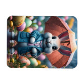 Auch im Regen werden Ostereier versteckt Magneet (Horizontaal)