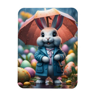 Auch im Regen werden Ostereier versteckt Magneet