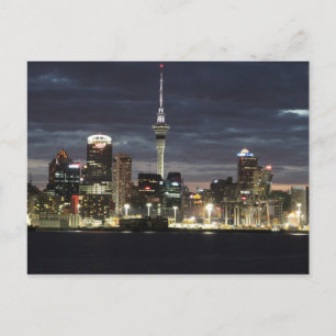 Auckland bij nacht briefkaart