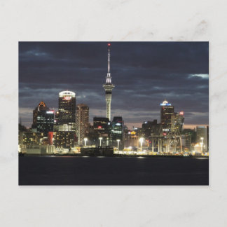 Auckland bij nacht briefkaart