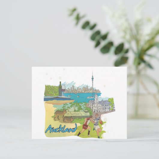 Auckland Briefkaart (Staand voorkant)