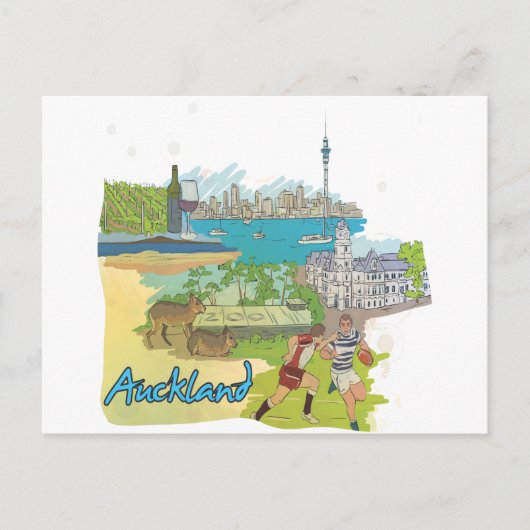 Auckland Briefkaart (Voorkant)