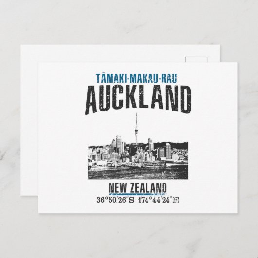 Auckland Briefkaart (Voorkant / Achterkant)
