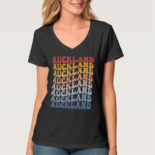 Auckland City Groovy Retro T-shirt (Voorkant)