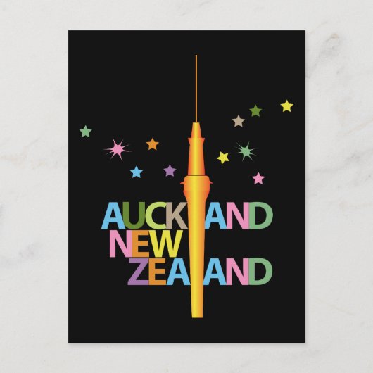 Auckland City Nieuw-Zeeland Briefkaart (Voorkant)
