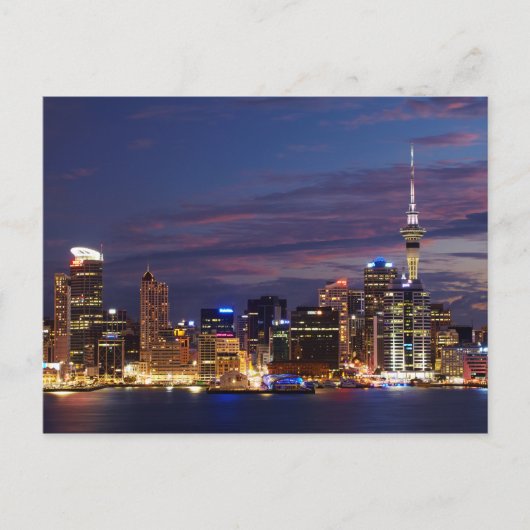 Auckland City Silhouet Briefkaart (Voorkant)