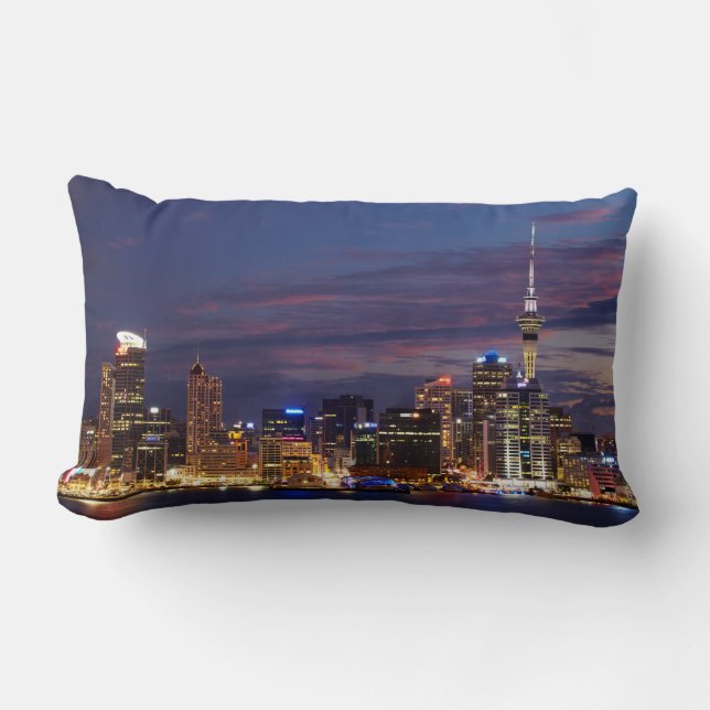 Auckland City Silhouet Kussen (Voorkant)