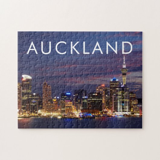 Auckland City Silhouet Legpuzzel (Horizontaal)