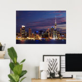 Auckland City Silhouet Poster (Thuiskantoor)