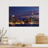 Auckland City Silhouet Poster (Keuken)