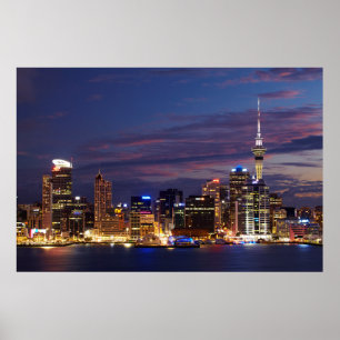 Auckland City Silhouet Poster