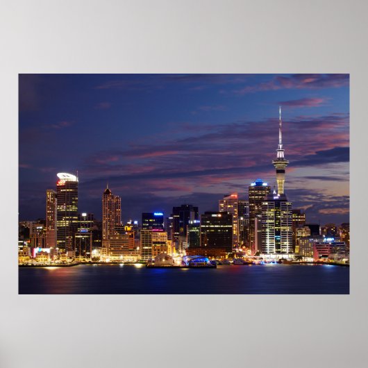 Auckland City Silhouet Poster (Voorkant)