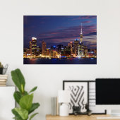 Auckland City Skyline Poster (Thuiskantoor)