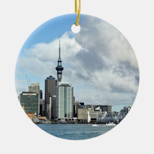 Auckland Cityscape Keramisch Ornament (Voorkant)