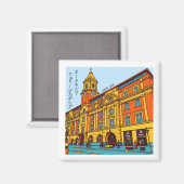 Auckland Ferry Building Pop Art Retro Magnet (Voorkant / Achterkant)