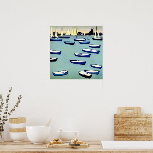 Auckland Harbour - Canvas Art Print (Keuken)