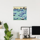Auckland Harbour - Canvas Art Print (Thuiskantoor)