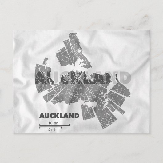 Auckland Map Briefkaart (Voorkant)