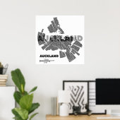 Auckland Map Poster (Thuiskantoor)