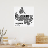 Auckland Map Poster (Keuken)