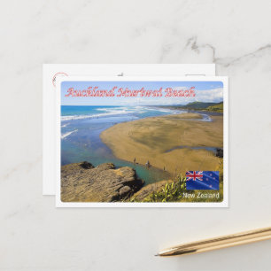 Auckland - Muriwai Beach - Nieuw-Zeeland - Briefkaart