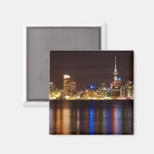 Auckland Nacht Stadssilhouet Magneet (Voorkant / Achterkant)