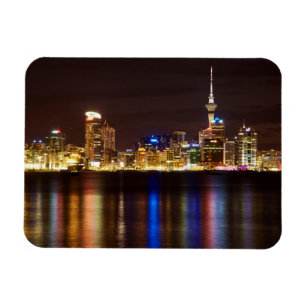 Auckland Nacht Stadssilhouet Magneet