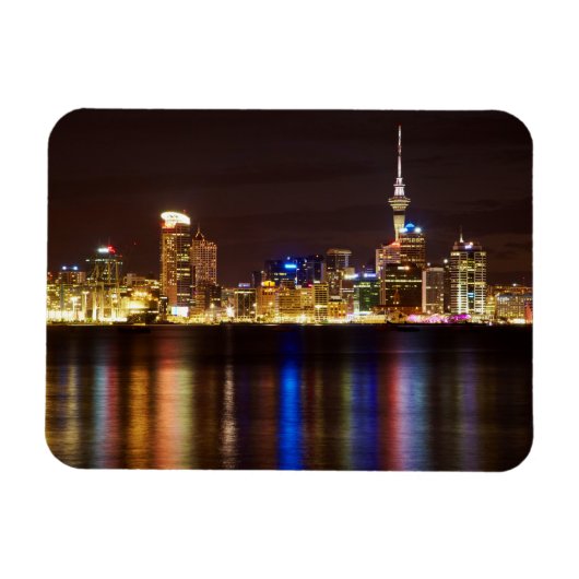Auckland Nacht Stadssilhouet Magneet (Horizontaal)
