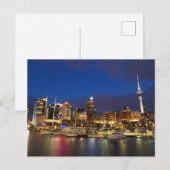 Auckland nachtelijke skyline briefkaart (Voorkant / Achterkant)